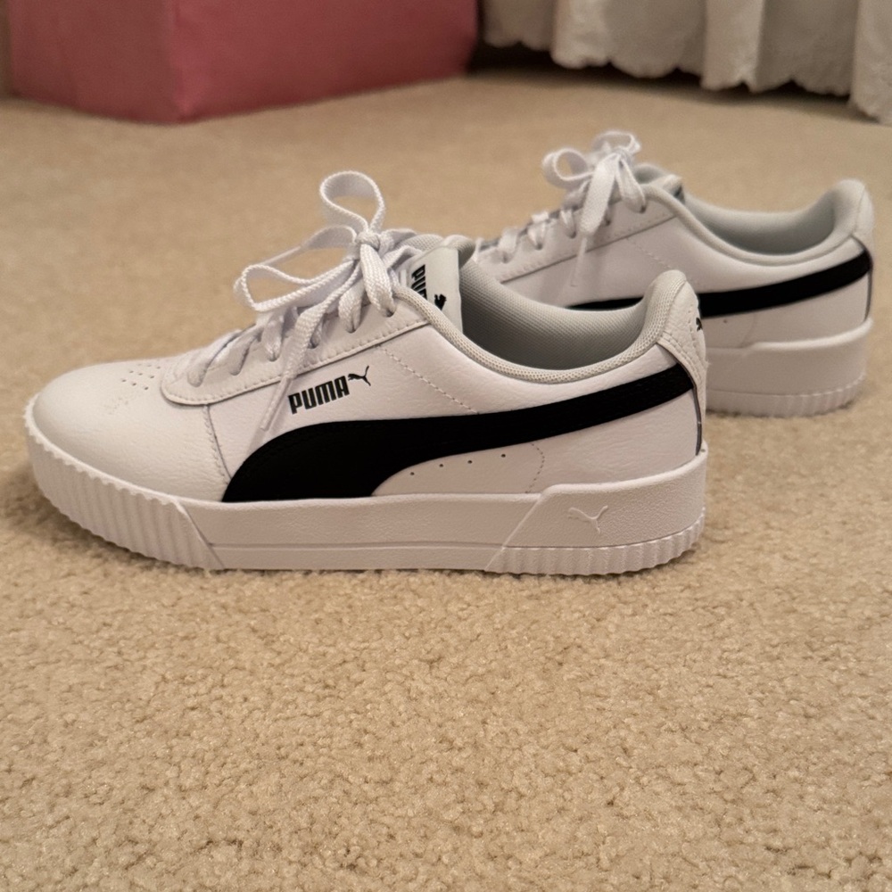 Puma Women's Classic White and Black Sneakers